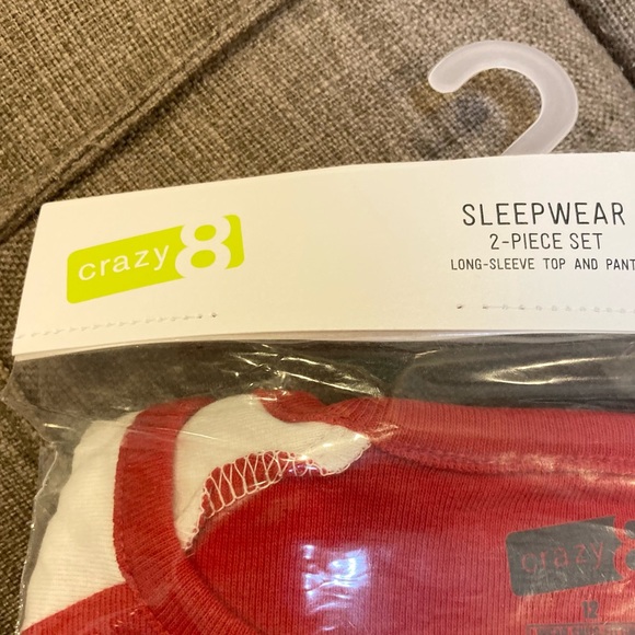 NWT Girls Pajama Set Red Love Long Sleeve and Pants Cotton Set Size 12 - Picture 3 of 6